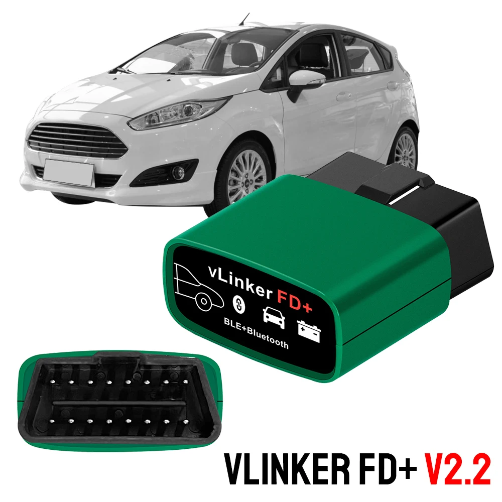 

Считыватель кодов J2534 ELM327 OBD 2, автомобильный диагностический сканер vLinker FD + V2.2, с Bluetooth, совместим с 4, 0 Wi-Fi, для FORScan