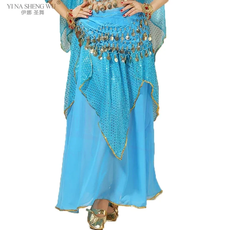 1pc Erwachsene Einfarbig Bauchtanz Rock Frau Chiffon Split Sexy Gypsy Spanisch Flamenco Orientalischen Ethnischen Leistung Rock Nur