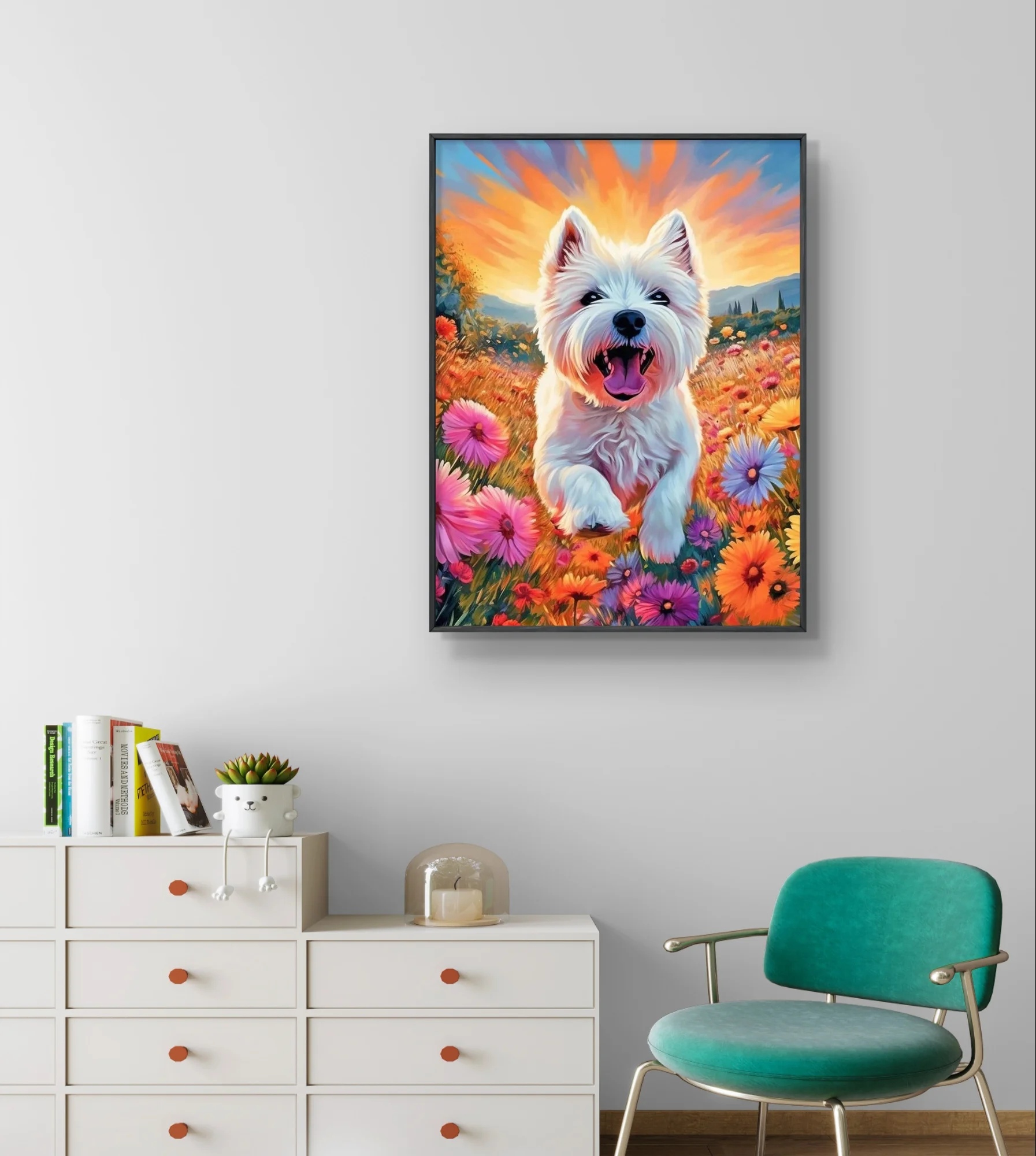 West Highland White Terrier 5D Diamond Painting Scotland Pet Dog Mural Diy Diamond Embroidery Cross Stitch Gift Home Wall Decor