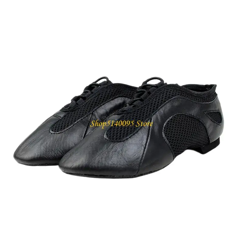 DXAE Durable Leather Shoes For Modern Dance With Flexible Soles And Nonslip Grip For Smooth Performances