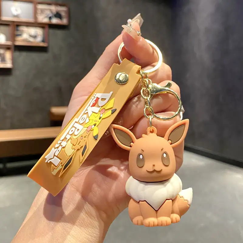 Pokemon Anime Pikachu Keychain Kawaii Eevee Schoolbag Shoulder Bag Pendant Glaceon Flareon Backpack Crossbody Bag Accessories - Image 7