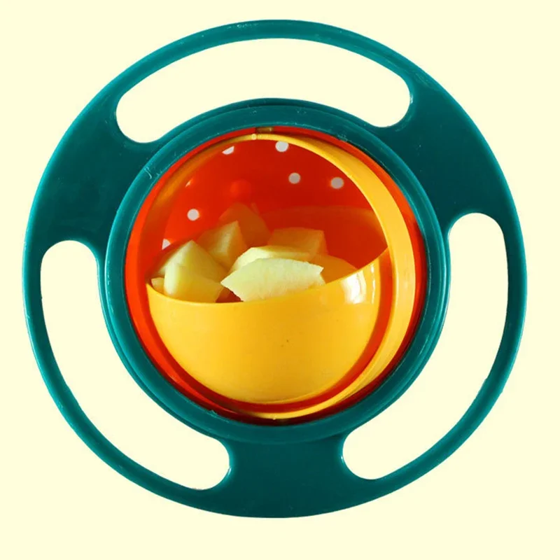 Universal Gyro Bowl Children Rotary Balance Novelty Gyro 360 Rotate Spill Proof Feeding Dishes Baby Training Rotary Balance Toy