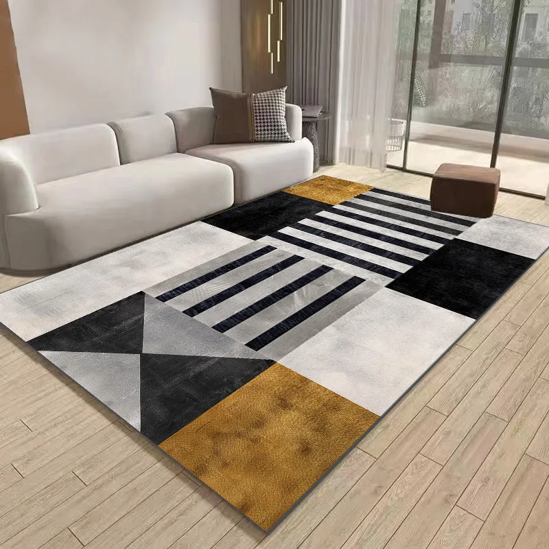Light Luxury geometric Carpets for Living Room Modern Bedroom Decoration Carpet Home Sofa Area Rugs Cloakroom Balcony Floor Mats