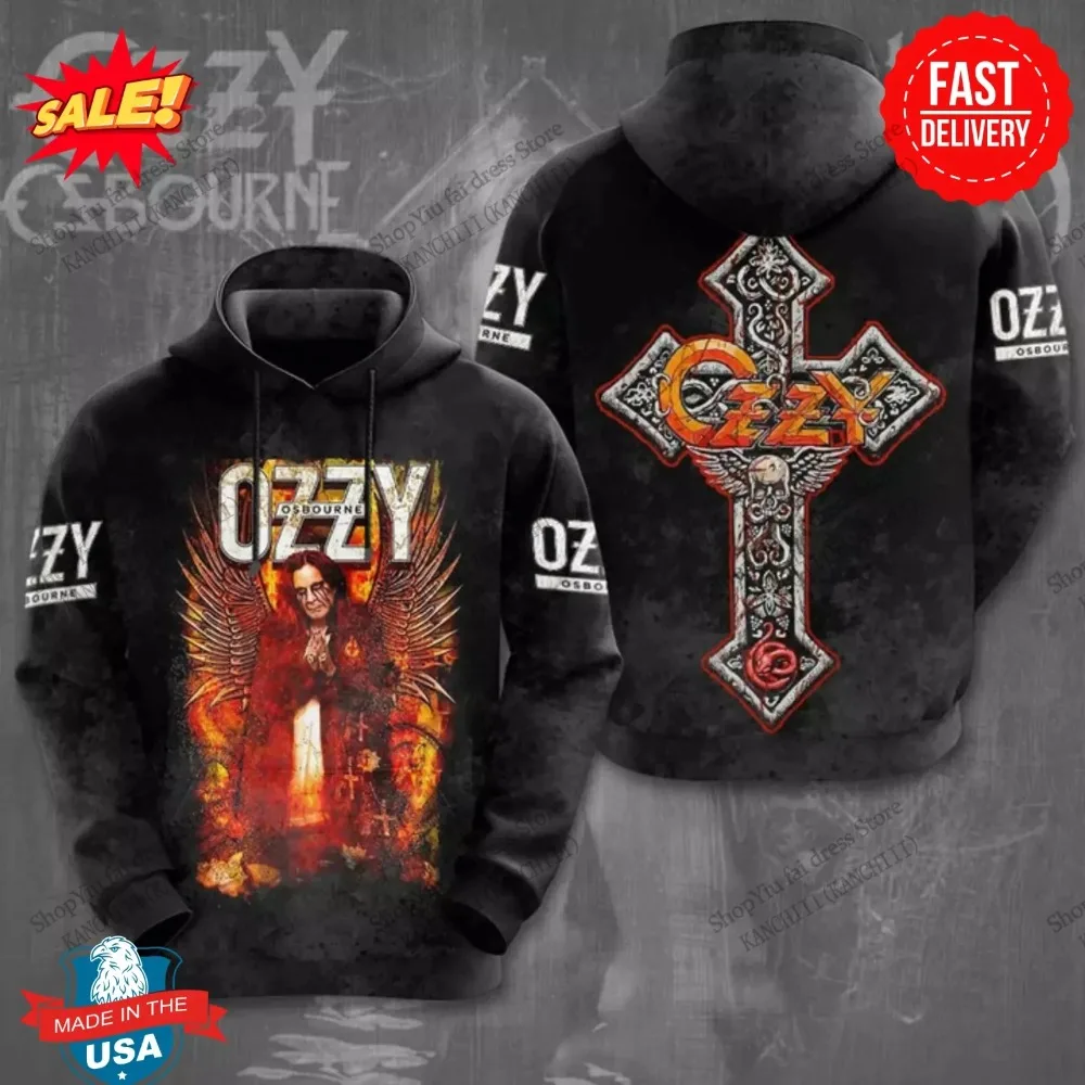المعادن Ozzy Osbourne الفرقة ثلاثية الأبعاد طباعة هوديي الرجال النساء موضة هوديس البلوز الصبي معاطف النساء تعرق ألبوم هوديي روك الملابس #1