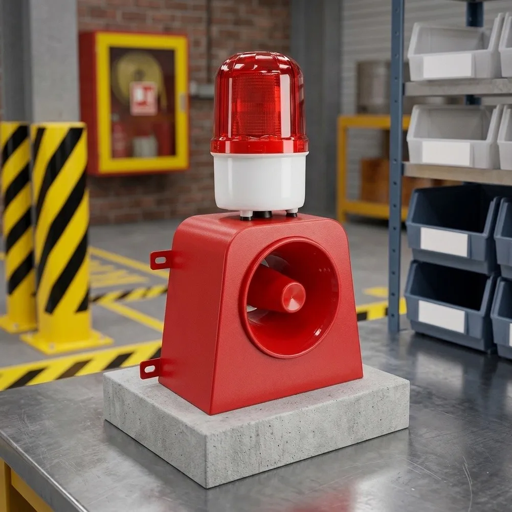 24V DC Fire Alarm Speaker IP65 Certified for Outdoor Use and Equipped with USB Port for Audio File Replacement