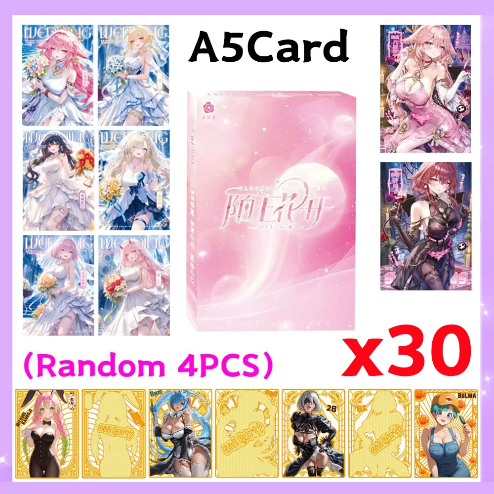 

Wholesale Newest Blossom Flower A5 Size Wave2 Collectible Card Hobby Anime Waifu Card CCG SSP Rare Card Child Kids Toy Gift