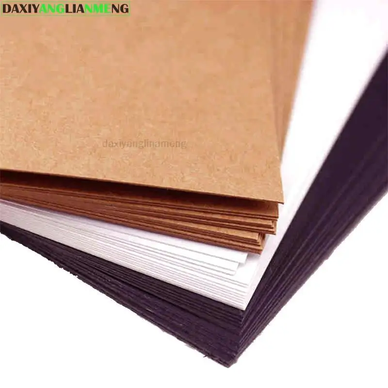 100pcs/lot A6 Size 10 X 15cm Kraft Paper 350gsm Card paper, DIY  Gift Packing Cardboard Paper Blank Postcard