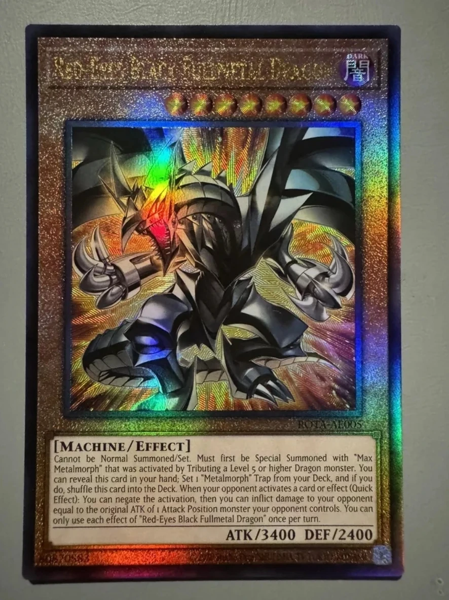 

Yugioh KONAMI Duel Monsters ROTA-AE005 Red-Eyes Black Fullmetal Dragon Ultimate Rare Asian English Collection Mint Card