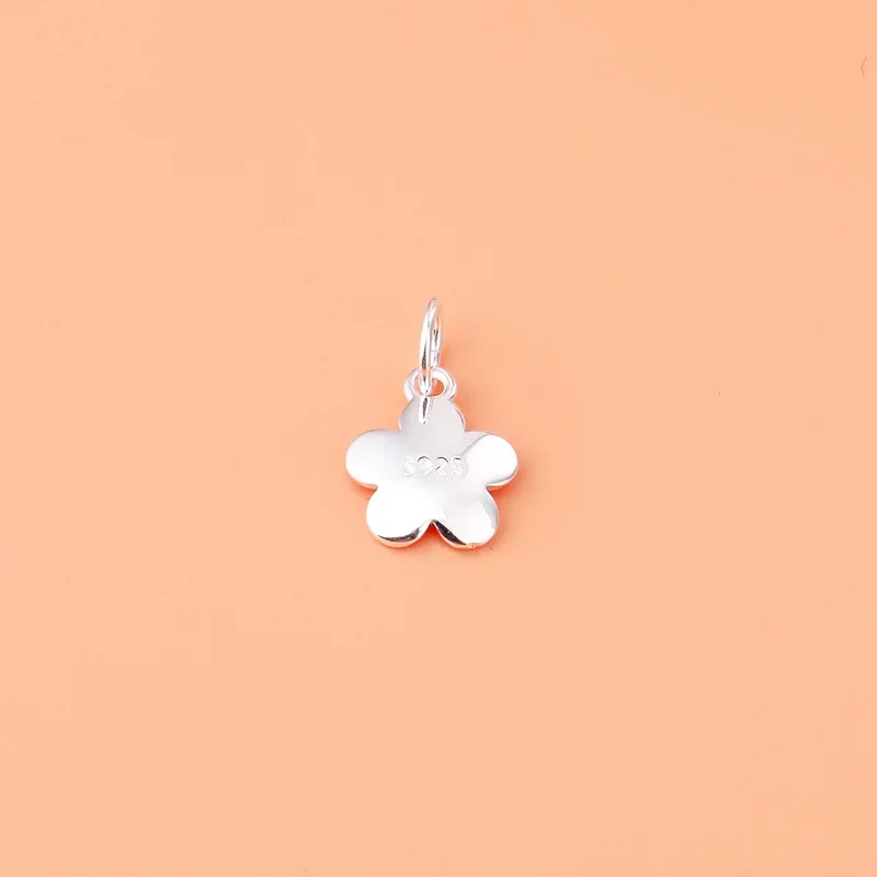 925 sterling silver white Daisy pendant handmade DIY bracelet necklace jewelry accessories for women
