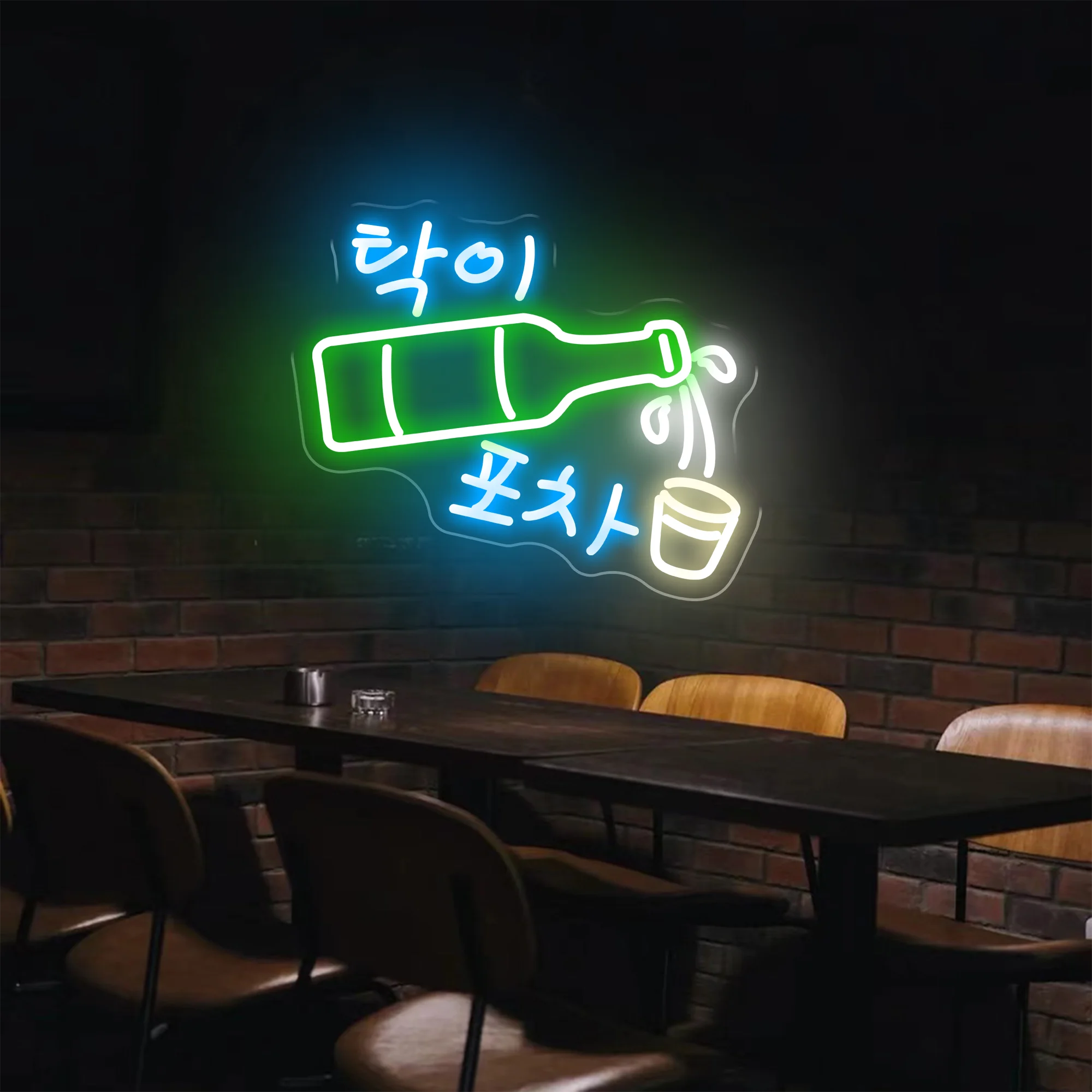 Korean Interior shochu Neon Sign Itaewon Soju LED Neon Neon Lights For Bar Pub Club Restaurant Korea Room INS Wall Decor Lamps