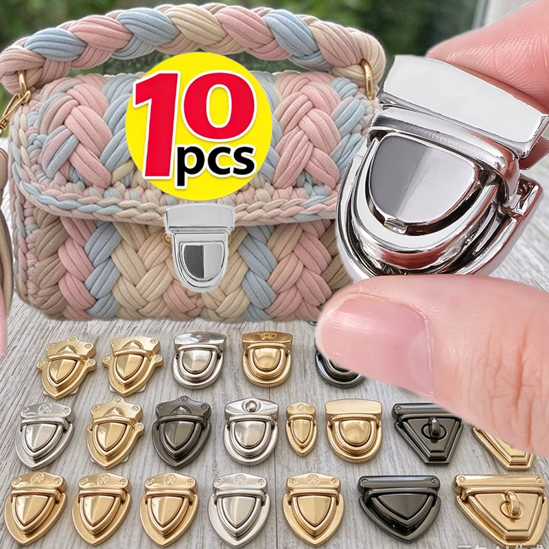 5/10pcs Metal Locks Bag Clasp Catch Buckles for Handbags Shoulder Bags Purse Totes Closures Snap Clasp DIY Craft Bag Accessories