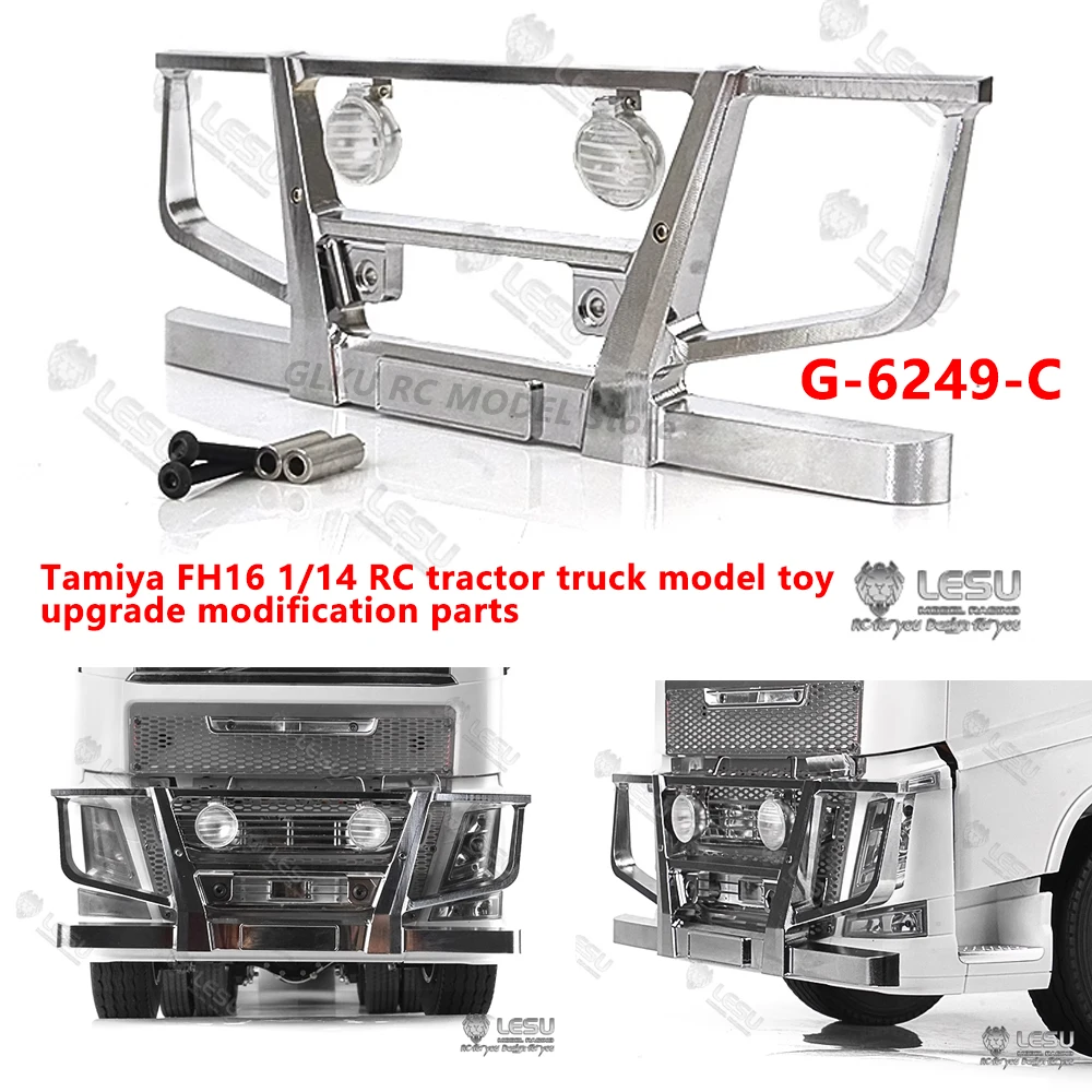

LESU Metal anti-collision front bumper G-6249-C for Tamiya FH16 1/14 RC tractor truck model toy upgrade modification parts
