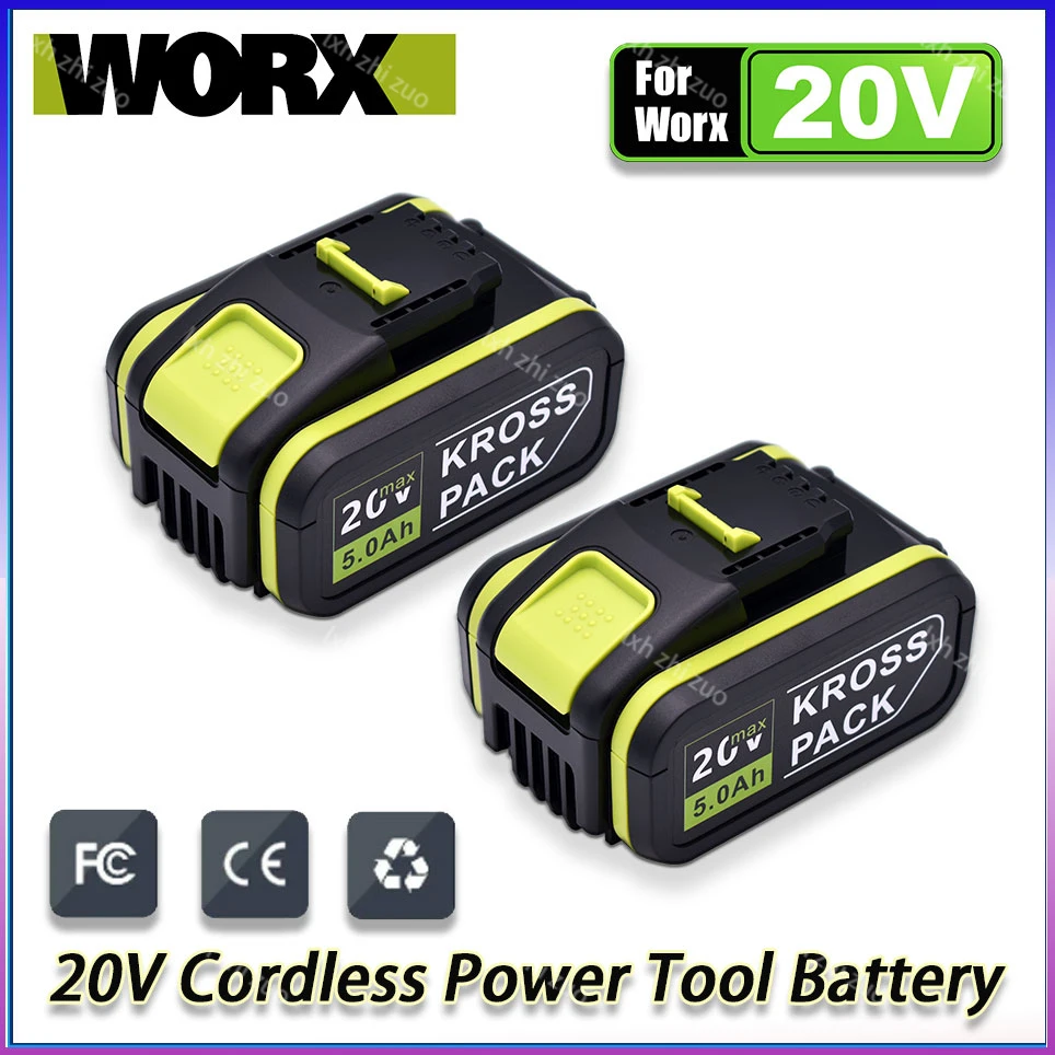 

Original For Worx 20V 5.0Ah Battery Li-ion Battery WA3553 WA3551 WX176 WA3572 WA3553 WX390 WA3551 WX178 WU268 Drill Battery