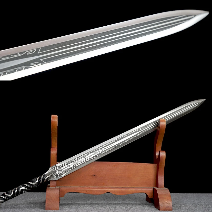 

80cm Evil Sword Medieval Battle preparation katana full tang Stainless Steel Edge Cut Ninja Kung Fu Martial Arts Knight