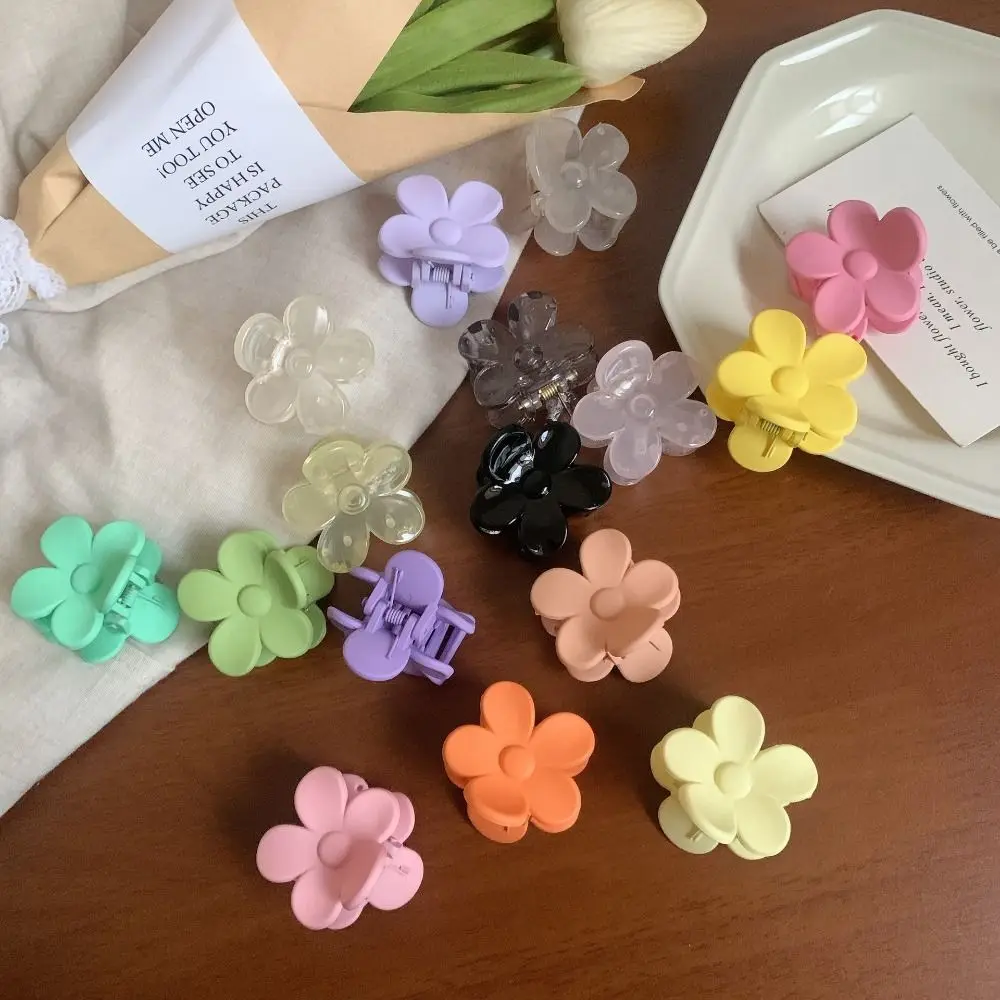 Spring Flower Small Hair Clip Candy Color Flower Hairpin BangClip Cute Sweet Mini Hair Claw Hair Accessories