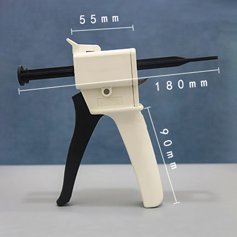 50ml Dental Impression Mixing Gun Fit for 1:1 Impression Mixing Silicone Rubber Tray Dispenser Gun Dispensing Caulking Tools