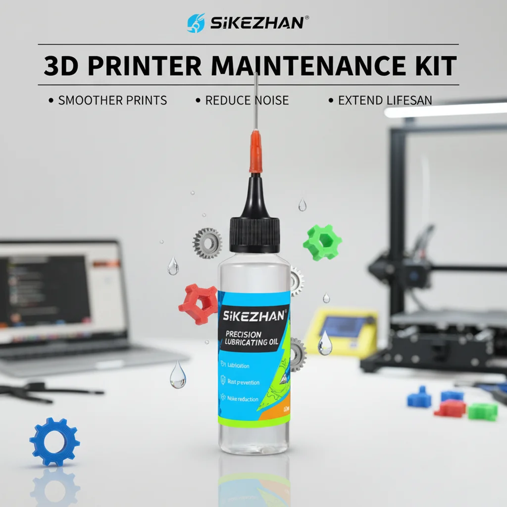 Precision Lubricating Oil for 3D Printers，Needle Applicator，Linear Guide/Lead Screw/Bearing Lube，Smooth Motion，Long-Lasting Care