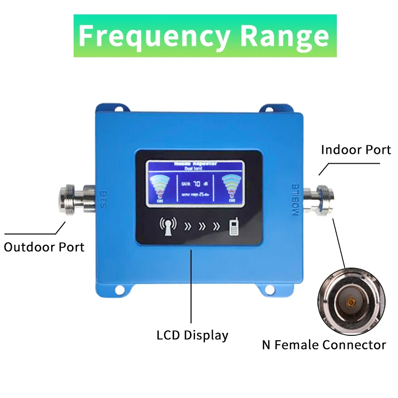 GSM Repeater 2G 3G 4G LTE Cellular Band8 Band3  Mobile Signal Amplifier 4G Amplifier GSM DCS WCDMA 900 1800MHz No antenna