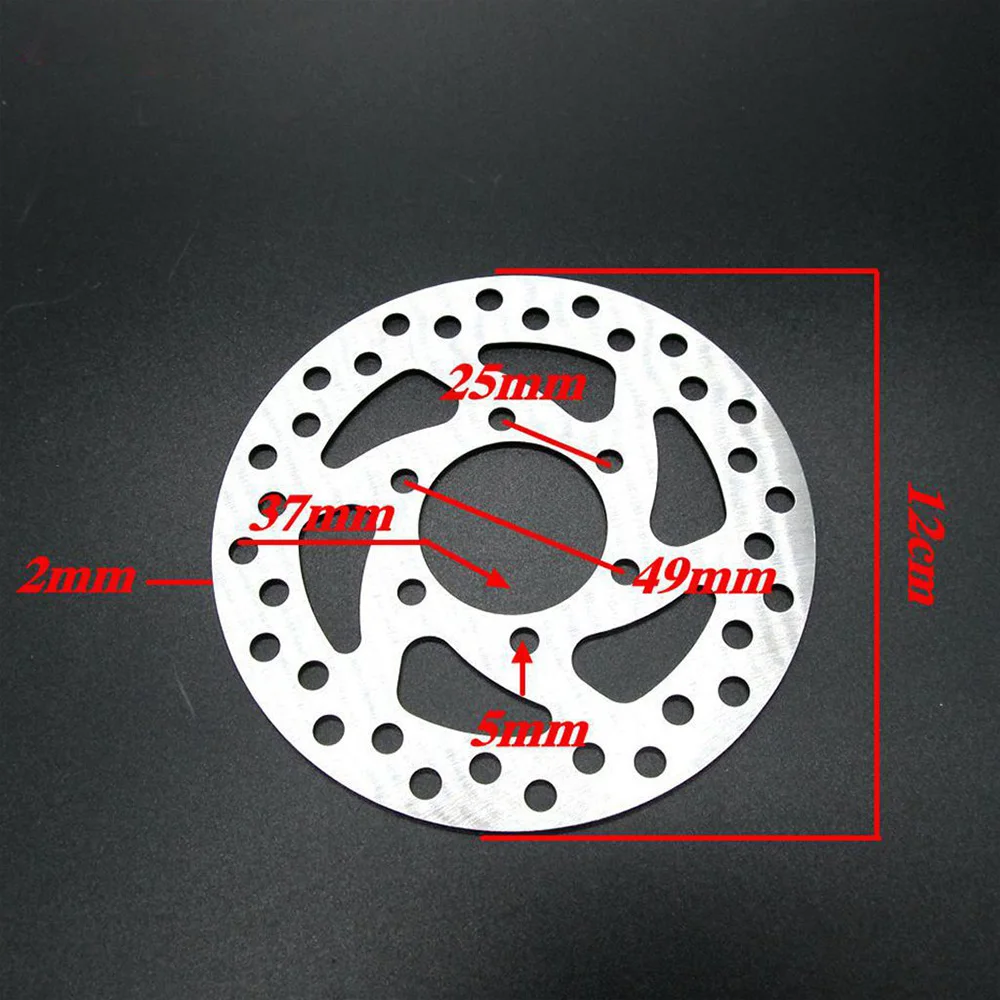 

Electric Scooter Cycling Disc Brake Rotor 120mm 6 Hole Brake Rotors with Screws Mounting Hole Spacing 48mm