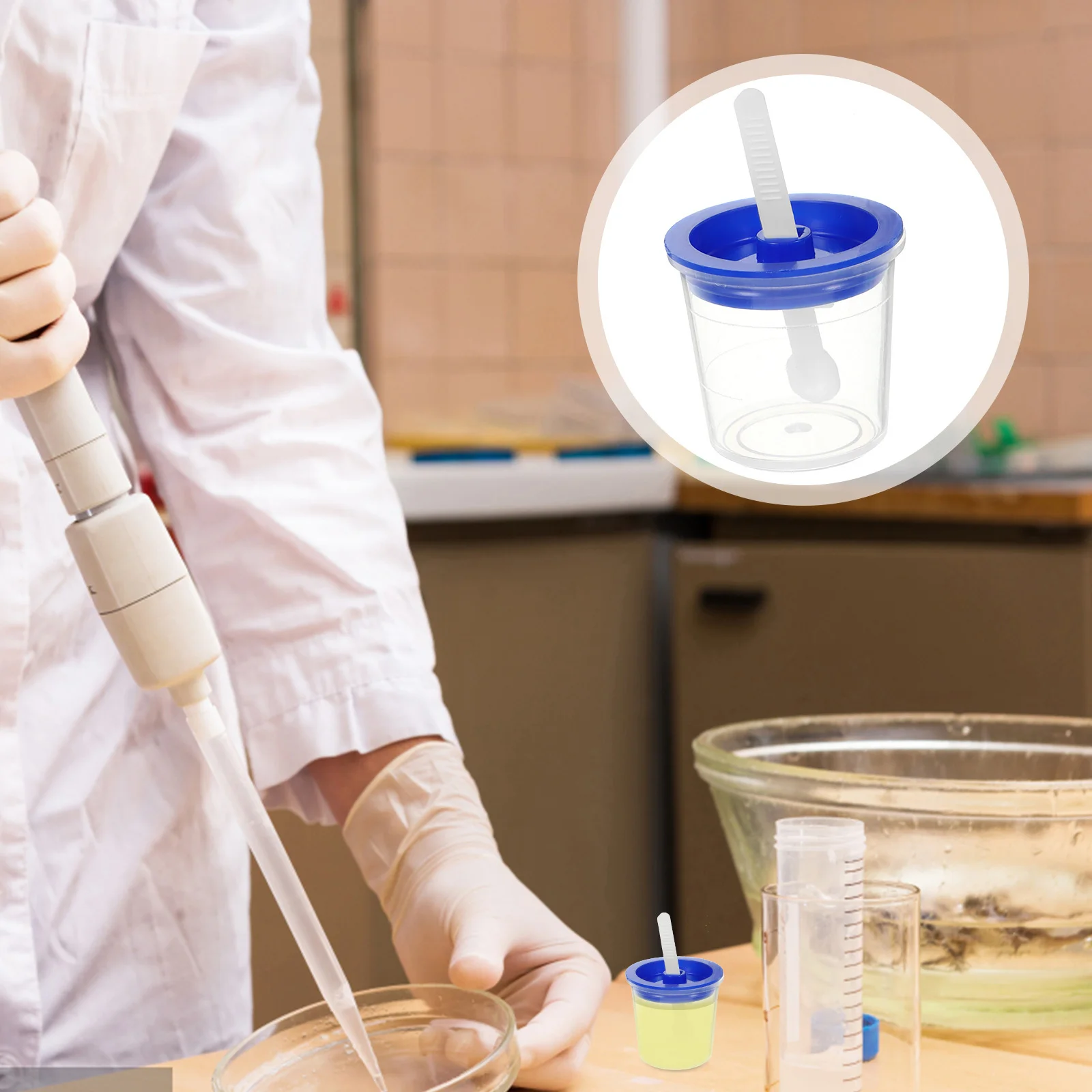 

200Pcs Stool Collection Cups Transparent Leakproof Fecal Specimen Containers Sample Cups for Medical Testing Specimen Container