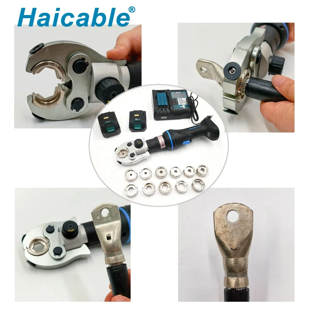 Hexagon Type Hydraulic Electrical Wire Crimper BH-300 16-300sqmm Battery Cable Lug Crimping Tools