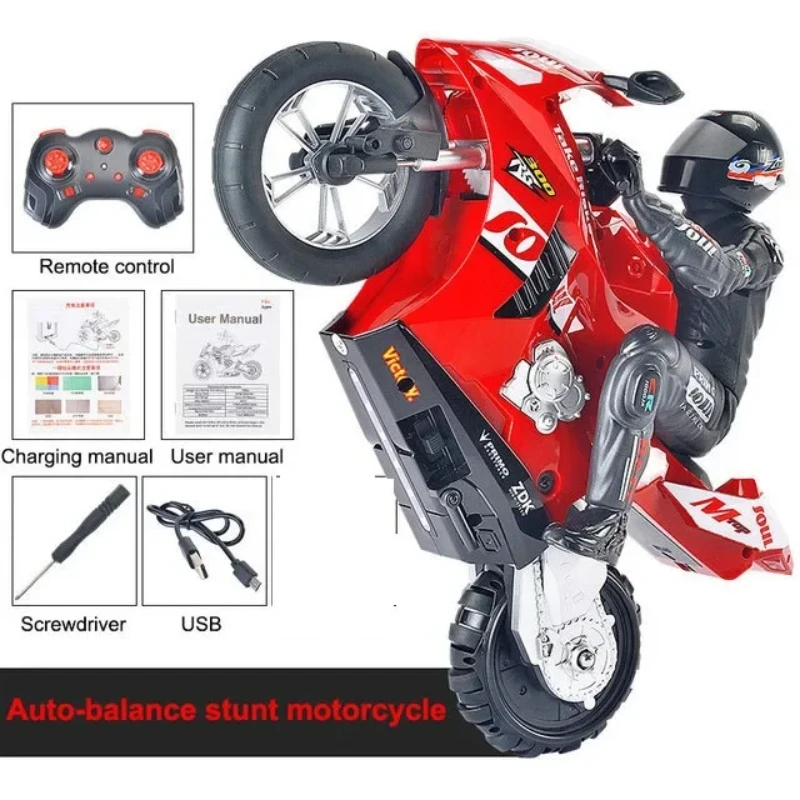 Grande voiture de moto RC pour enfants, modèle de vélo de course à grande vitesse, télécommande, jouet solitaire, voitures de cascade de dérive, cadeau d'anniversaire, 35cm, 2.4g, 1:6