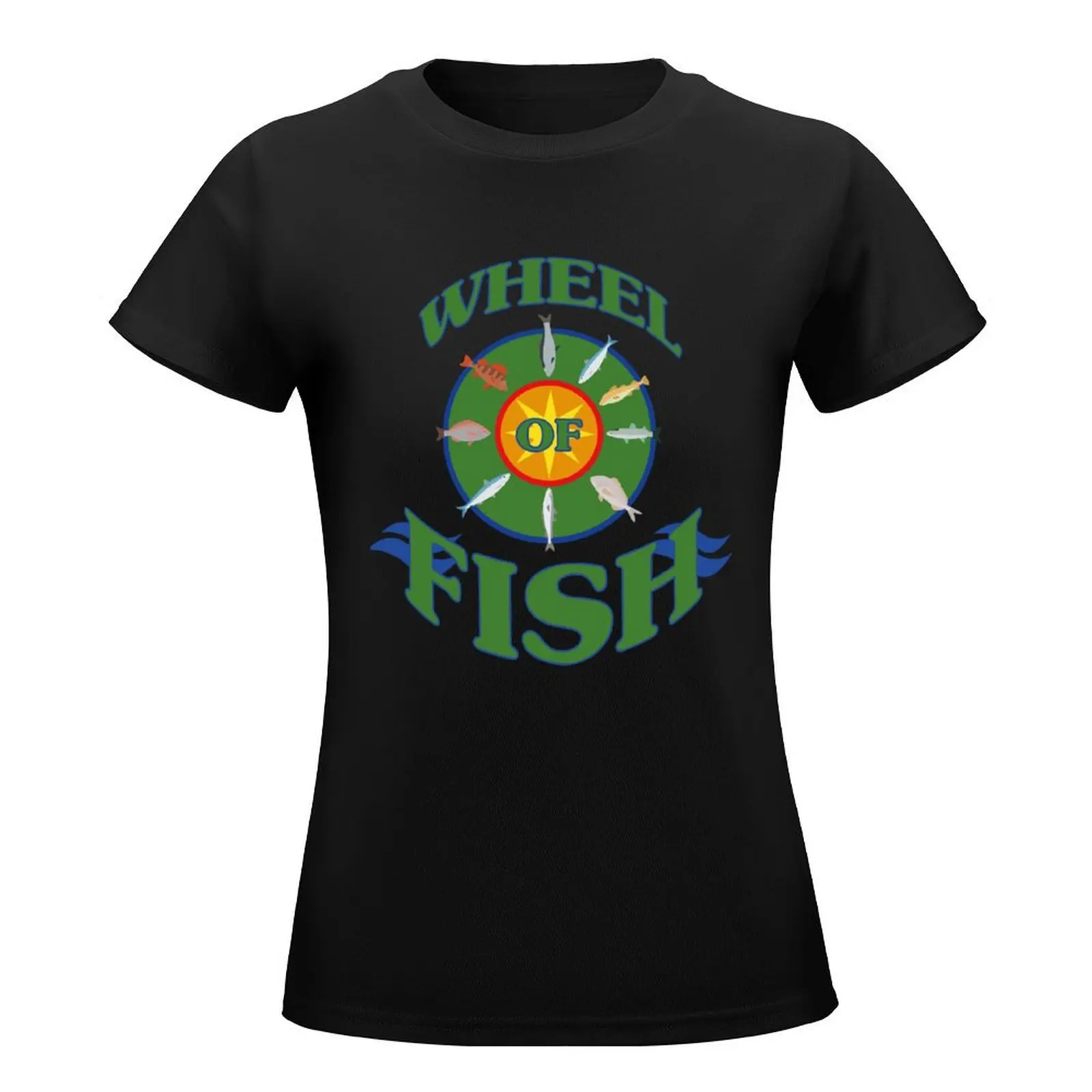 Small Gifts Wheel Of Fish Classic Fans T-Shirt tops summer top female vintage clothes Women clothes