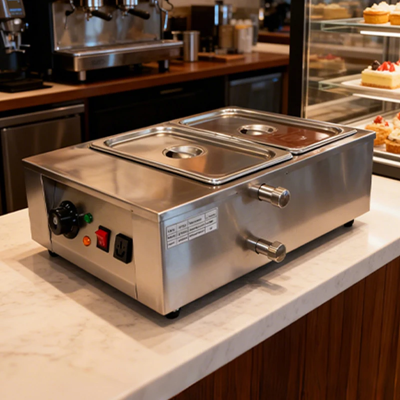 Stainless Steel Chocolate Melter Machine 1-6 Cylinder Chocolate Melting Pot Heater Commercial Food Warmer Snack Processor