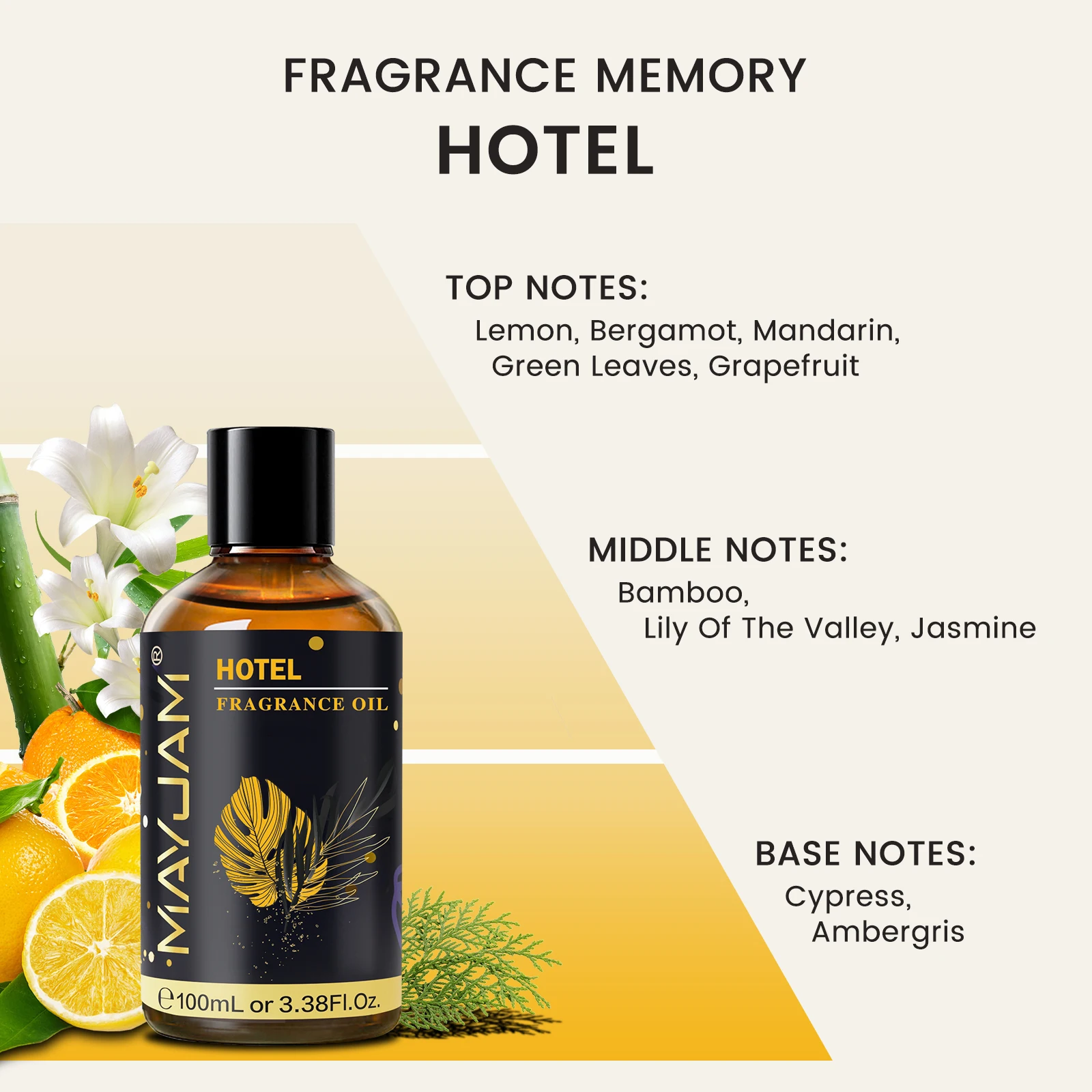 MAYJAM Fragrance Oil Hotel Lilac Forest Pine Bay Rum Chocolate White Santal Scents for Diffuser Candle Making 100ml Aroma Oil