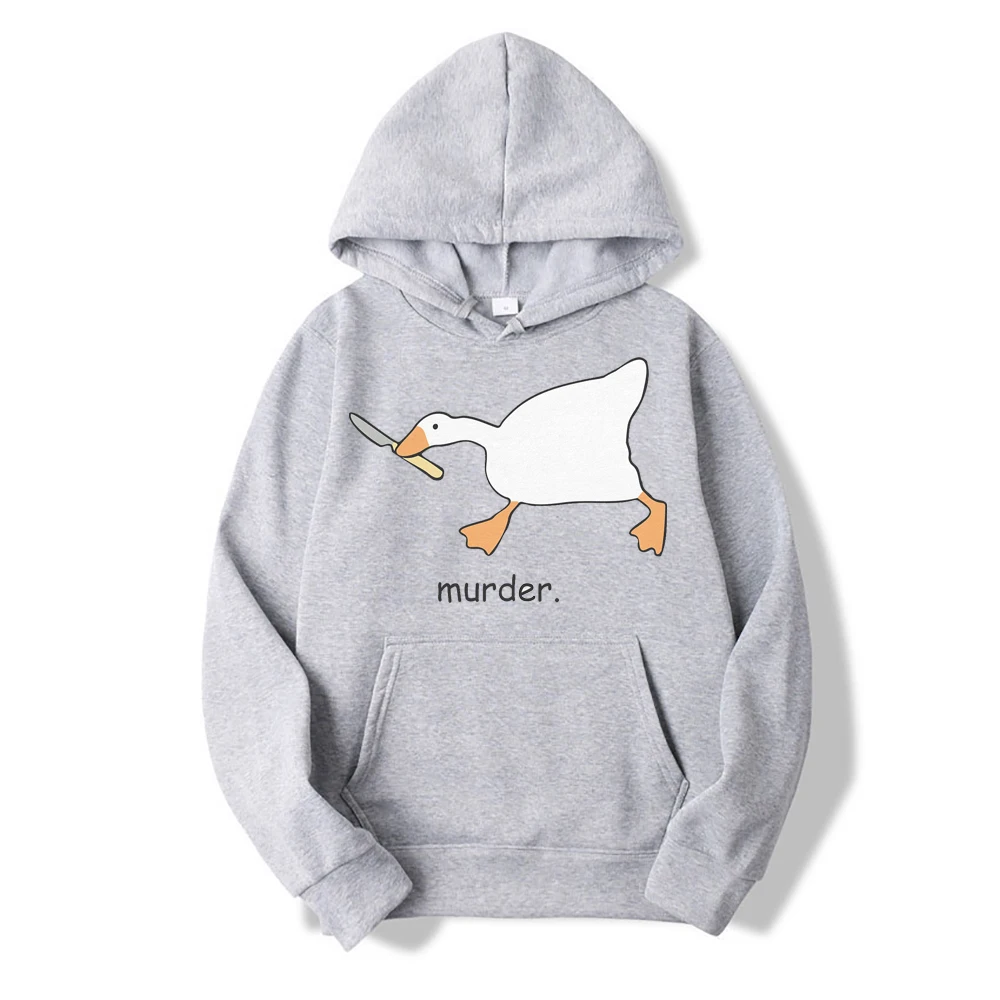 Murder Goose Hoodies Funny Print Meme Goose Aesthetic Sweatshirt Hoodie