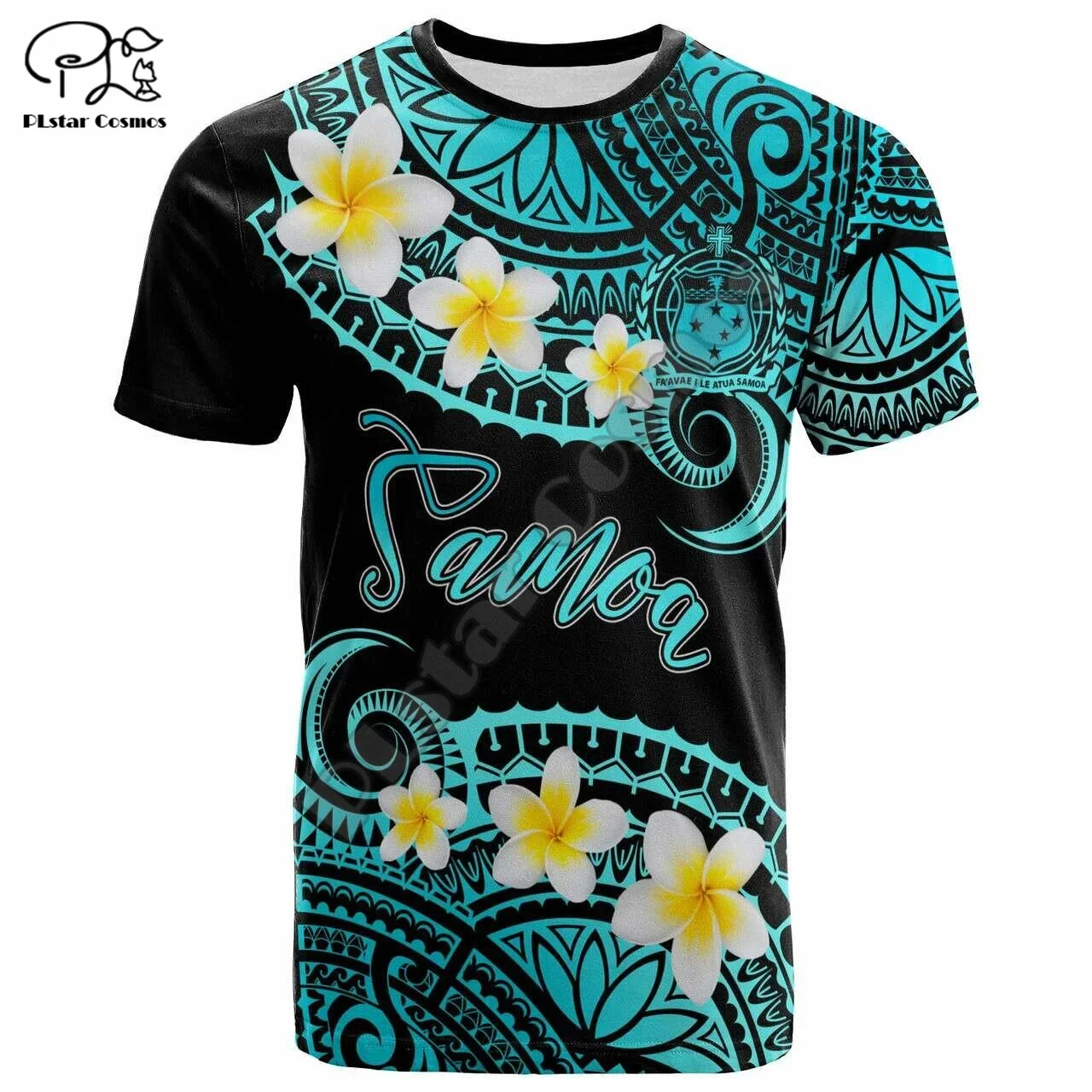 Polynesian  3D Printing Vintage Polynesian Island Samoa Tattoo Tribal Flag Men Women Short Sleeve T Shirt Streetwear