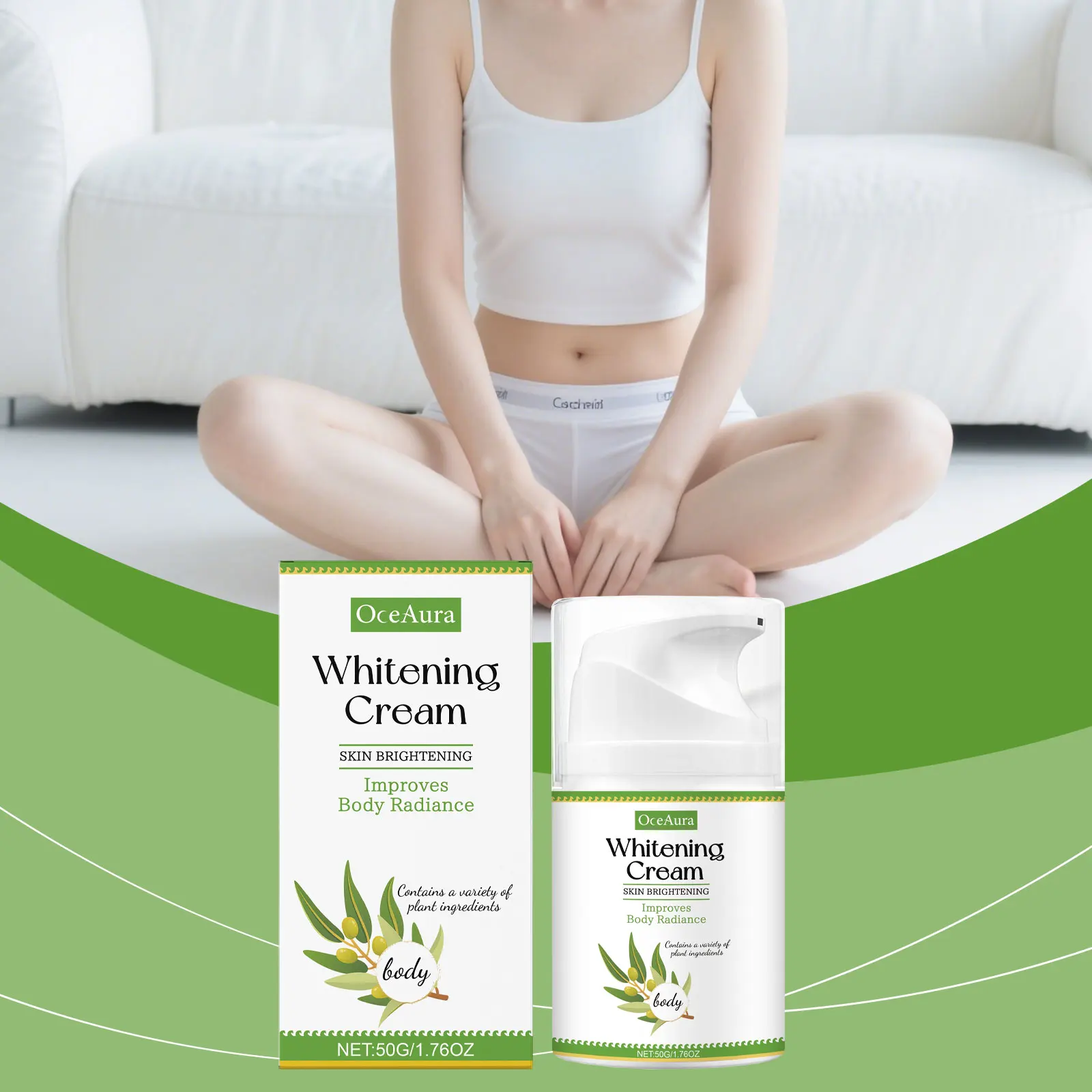 

Gentle Nourishing Body Moisturizing Cream, Helps Hydrate Skin Brighten Glow Support Daily Care Massage Application & Smooth Skin