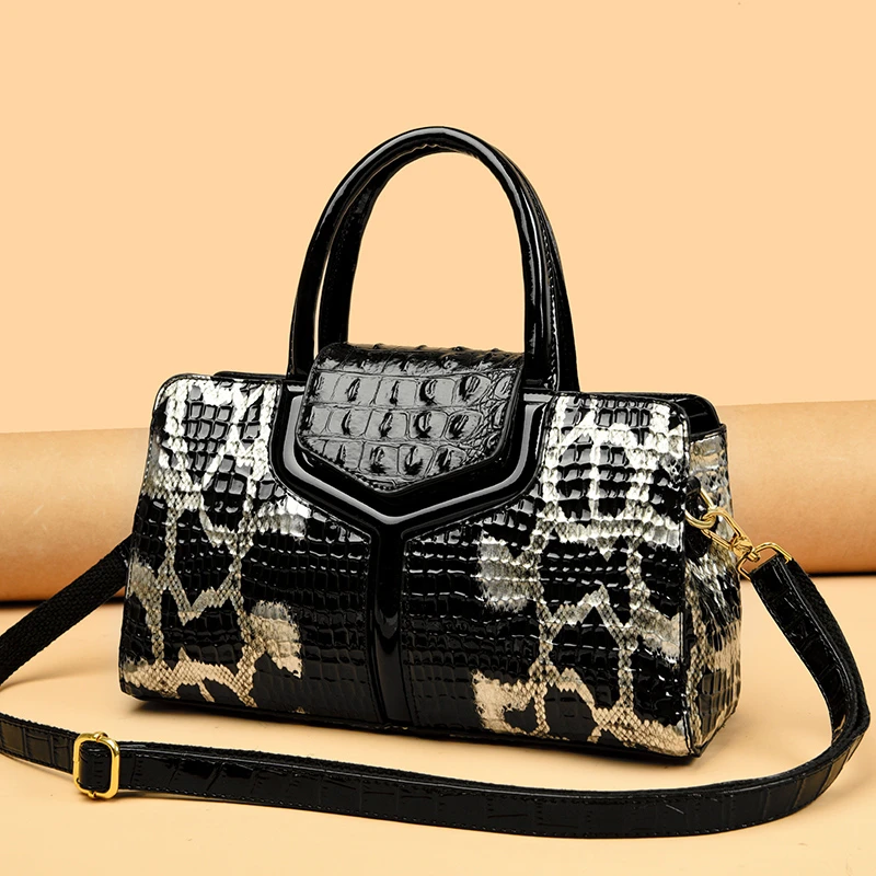 Luxury 2023 nuova borsa in pelle di alta qualità da donna in pelle di coccodrillo borsa a tracolla da donna di grande capacità borsa a cuscino Boston