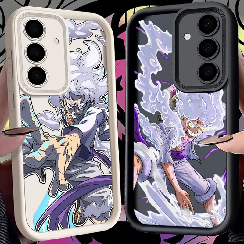 Gear 5 Ones Luffys Pieces Anime S 24 25 Phone Case For Samsung Galaxy S24 S23 S21 S20 Fe S25 Ultra S22 Plus 5G Shockproof Cover