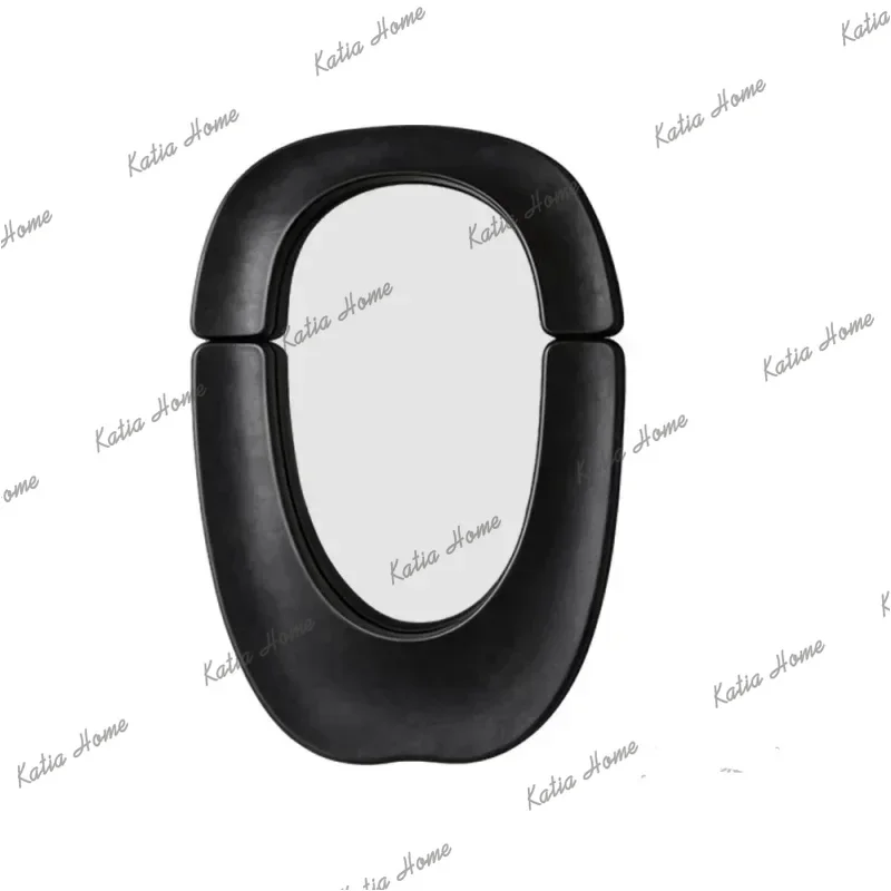 PG Modern Minimalist Style Oval Bathroom Mirror in American Style - Designer Model - Irregular Makeup Mirror and Dressing Mirror