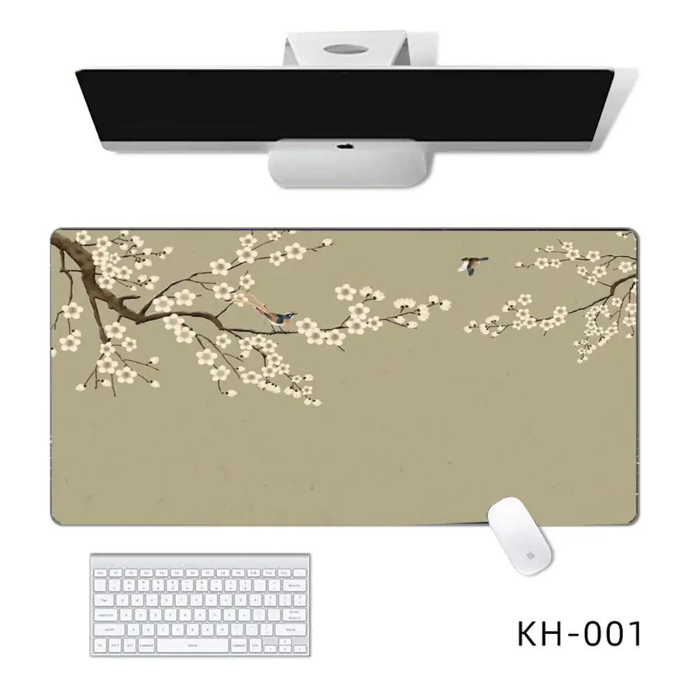Peach blossom Mouse Pad Mouse Pads For Desk, Gaming Mouse Pad,  with Stitched Edges and Non-Slip Rubber Base