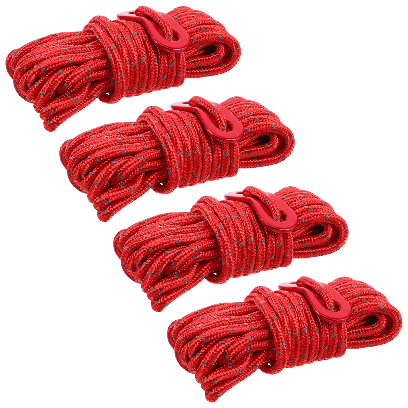 

4 Pcs Camping Tent Rope Set Tents Heavy Duty Guide Ropes Polyester Night Reflective