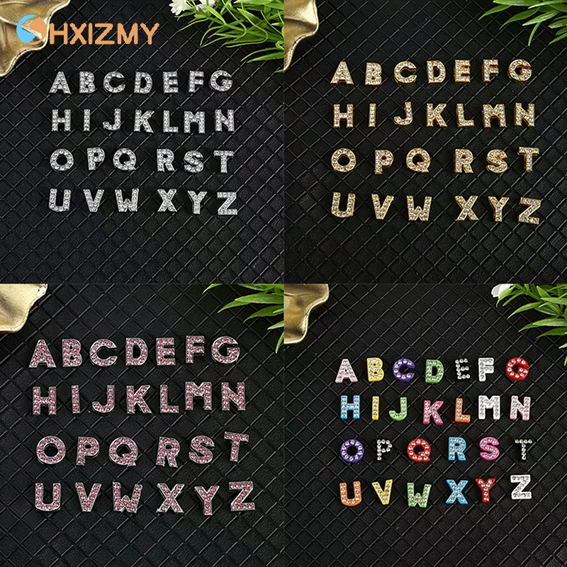 26 ชิ้น Charm Rhinestone ตัวอักษรภาษาอังกฤษ DIY ตกแต่งเล็บ FCartoon Letter เล็บแฟชั่น DIY ตกแต่งเล็บอุปกรณ์เสริม