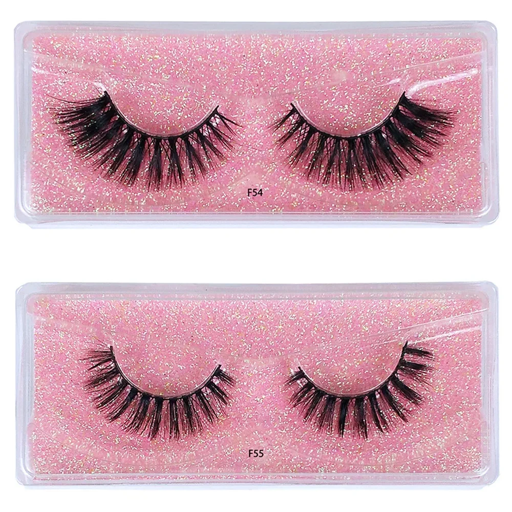 Faux-cils 3D en vison naturel, lot de 10 paires, pour le maquillage, en vrac, vente en gros