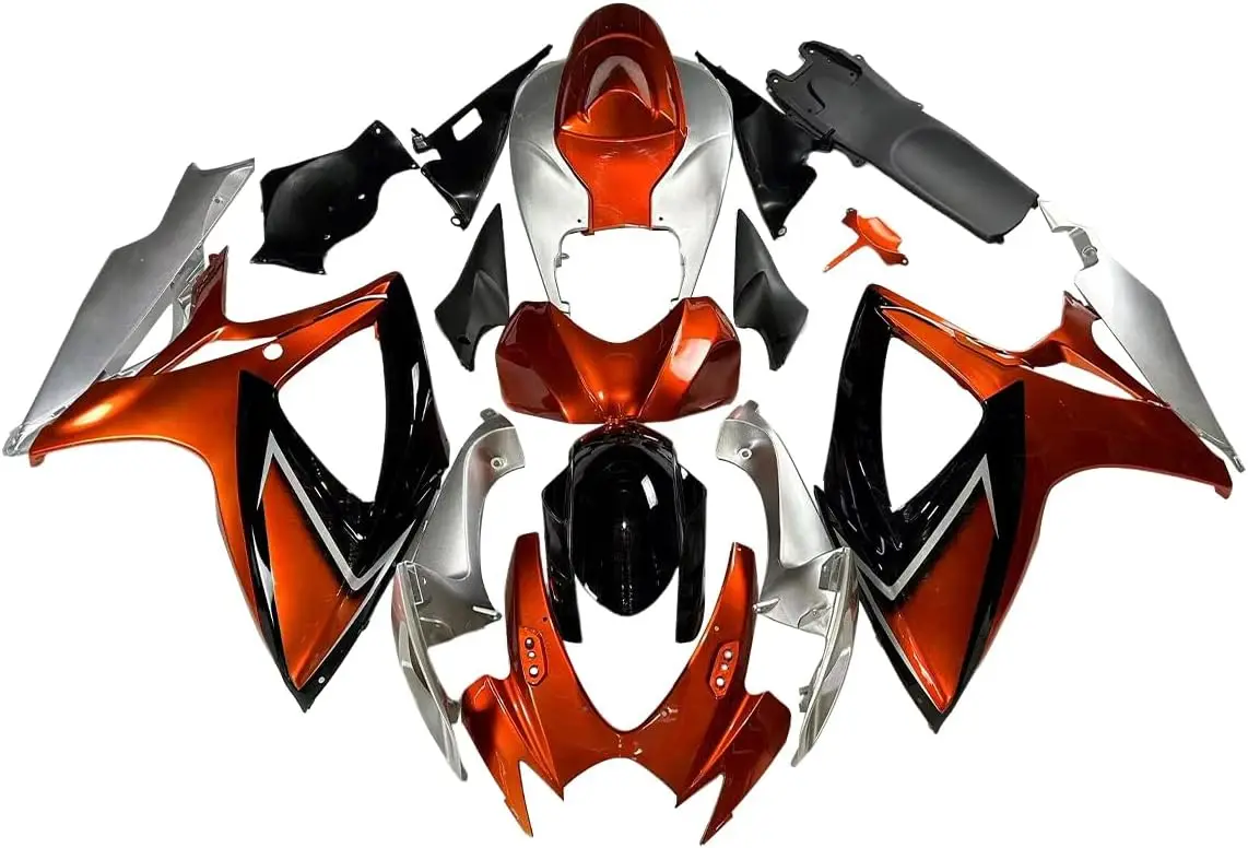 الحلوى الأحمر الفضة حقن Fairings ABS البلاستيك صالح لسوزوكي GSXR 600 750 06 07 GSXR600 GSXR750 2006 2007 K6 هدية الدراجات النارية