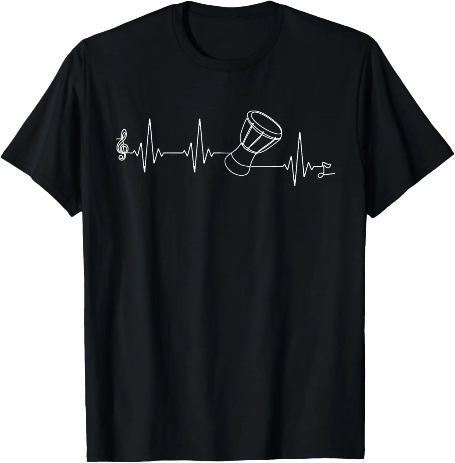 

Однолинейная футболка джембе-барабанщика Heartbeat для африканского барабана