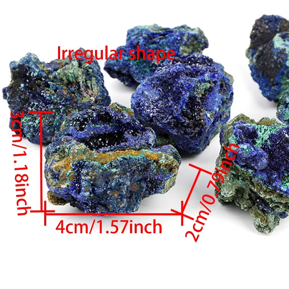 Natural Azurite Malachite Symbiotic Crystal Cluster Rough Rare Mineral Specime Home Decoration Reiki Healing Crafts Collectible