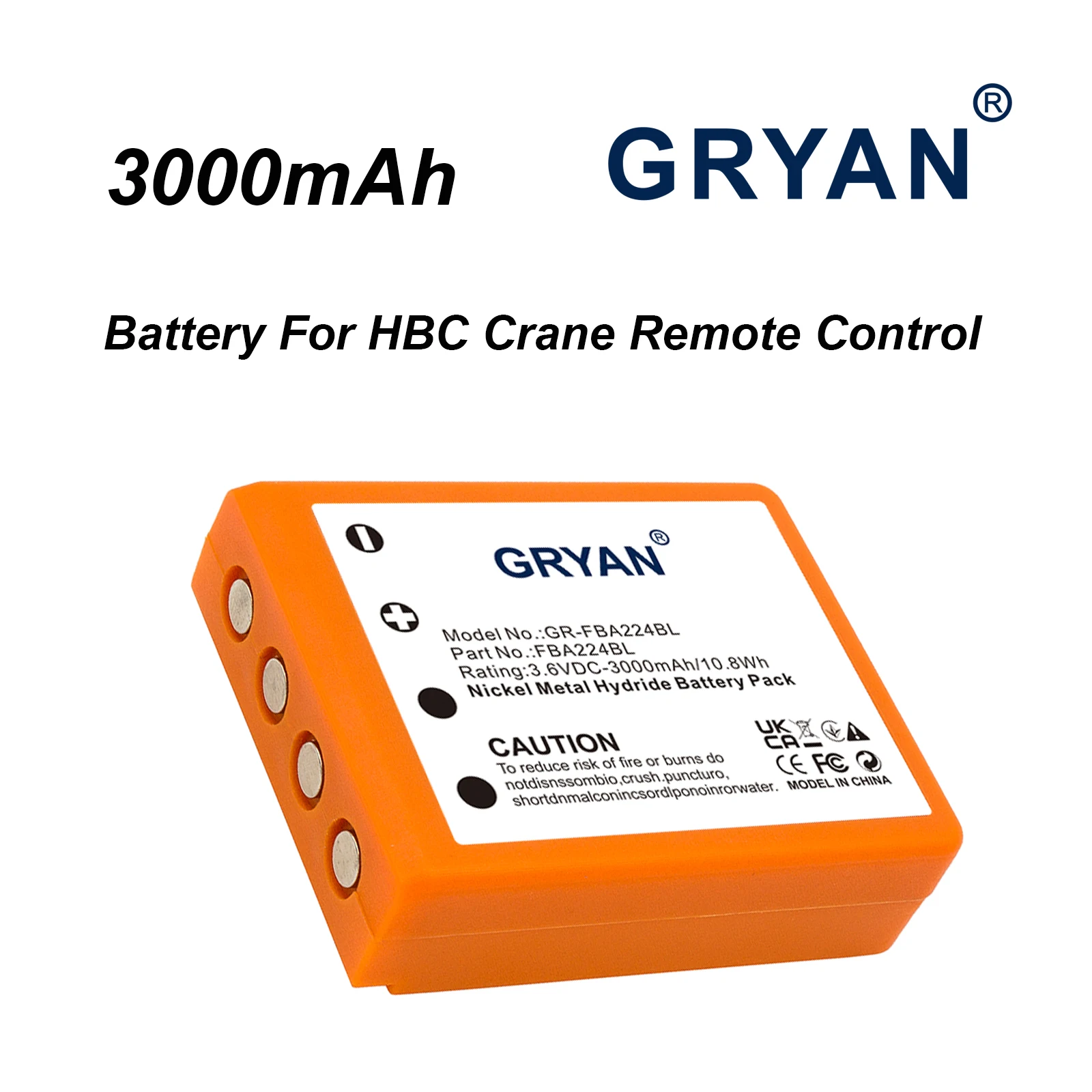 3000mAh Crane Remote Control Battery For HBC Spectrum B FUB9NM Spectrum A FUB 9NM 6V FBFUB09N Micron 4 Linus 6 Micron 6 Technos