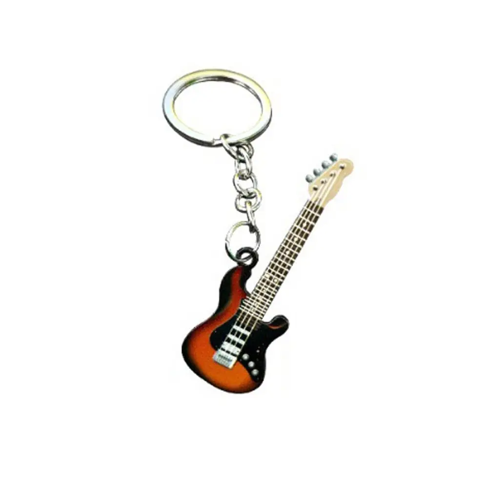Schlüsselanhänger Hip-Hop-Gitarre, Bunter Cooler Gitarren-Schlüsselring, Kreativer Metall-Musikinstrument-Schlüsselanhänger, Taschenanhänger – Detail 10