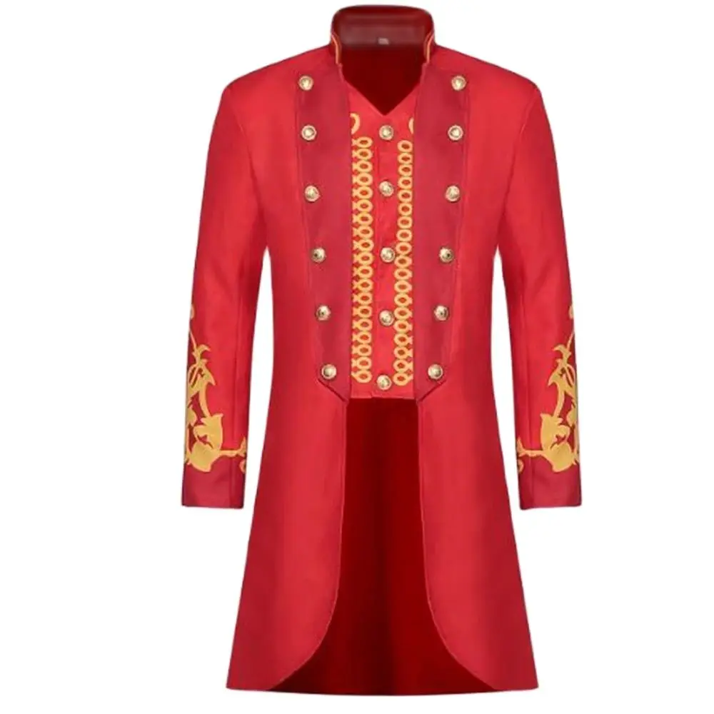 

The man Cosplay Long Outerwear Costume Greatest Showman Uniform Suit Halloween Costume for Men Adult Jackets Spring