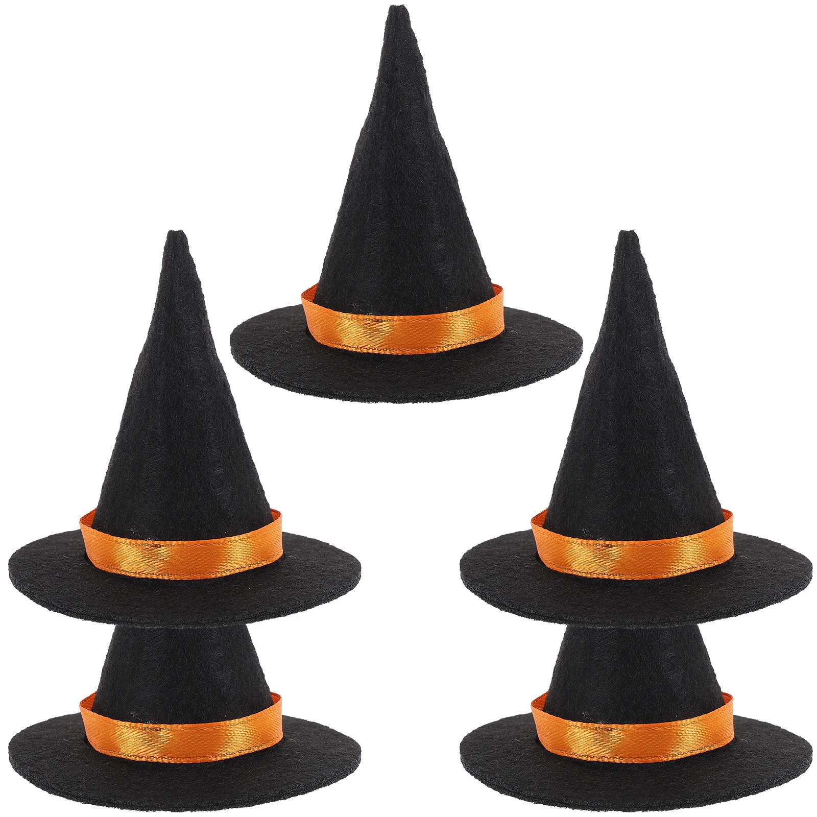 5 Pcs Mini Top Hat Witch Tiny Ornament Outdoor Hats for Crafts Small Decoration Miniature Black House Travel