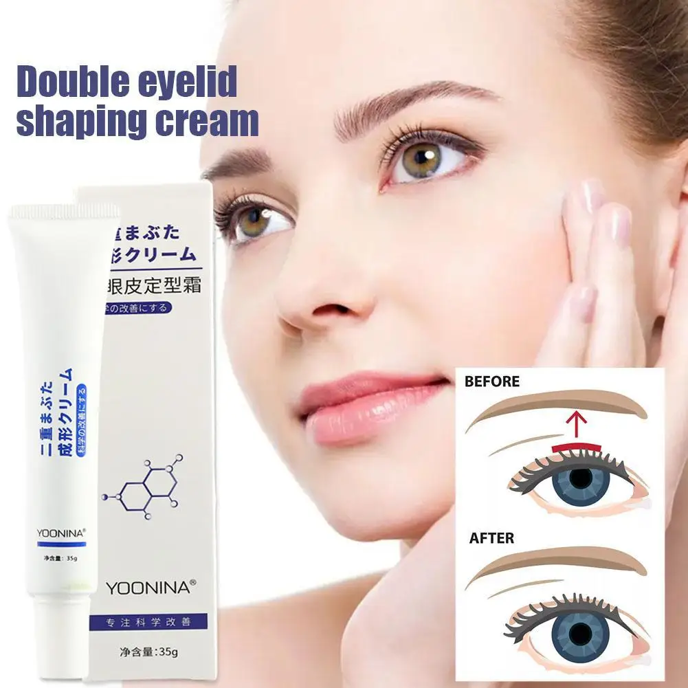 Crema de estilismo mágica para párpados dobles, herramientas súper elásticas, maquillaje largo, elevación de ojos, elevación plegable Invisible, moldeador de ojos duradero R6F8