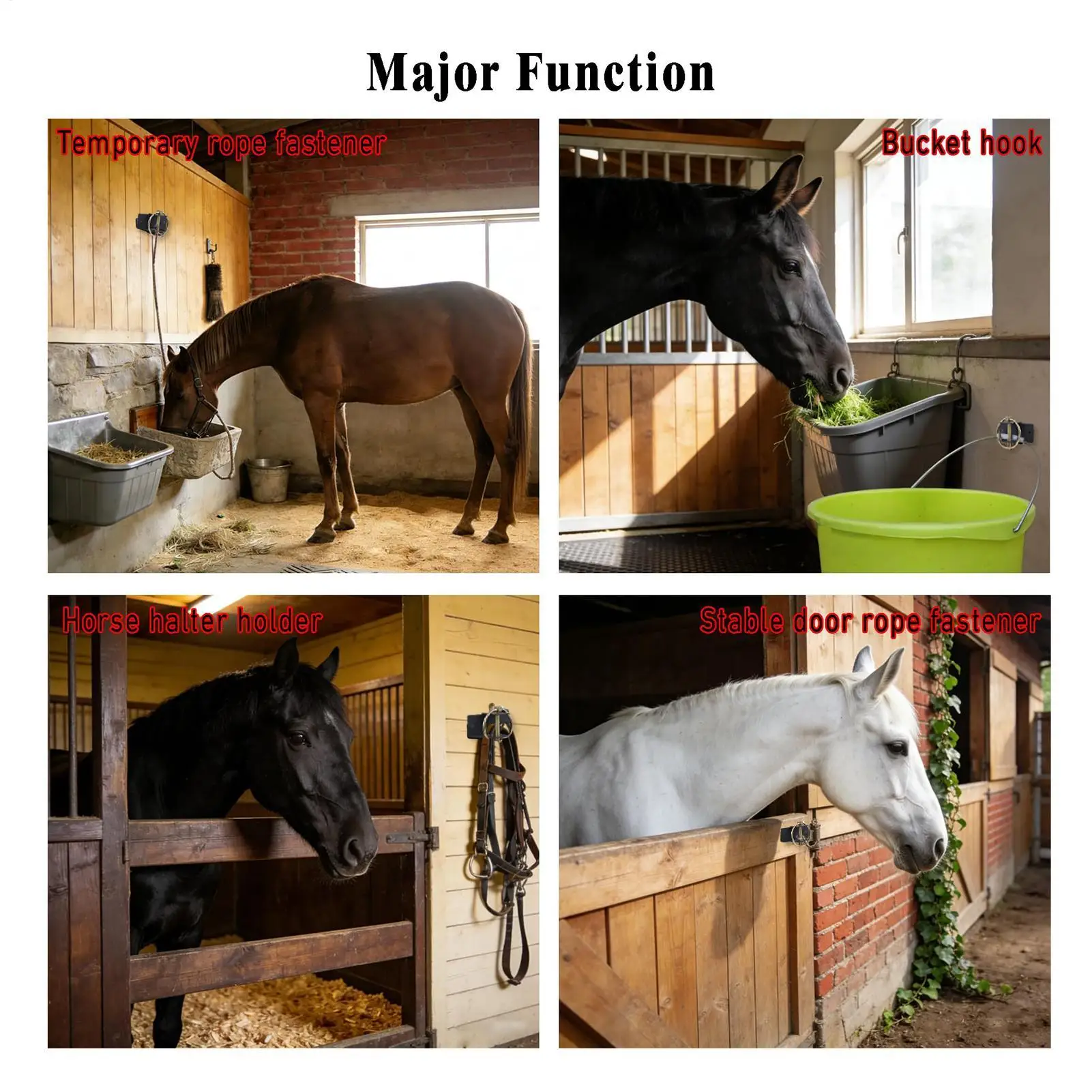 

Крюк для ведра с быстросъемным штифтом для крепления к ограждению загона, стойке, ограде, вольеру, трактору, для корма и сена