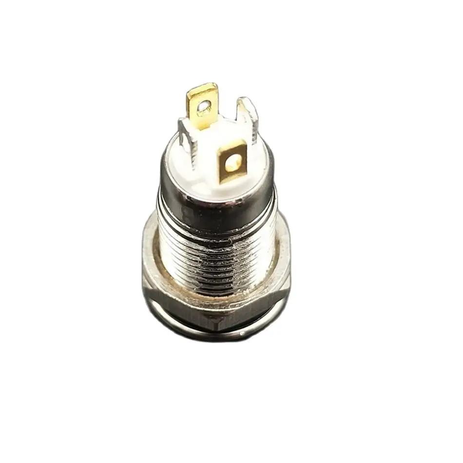 8mm 10mm High Flush Head On Off Pushbutton Switch Light Car Computer Power Supply Button without Fixation