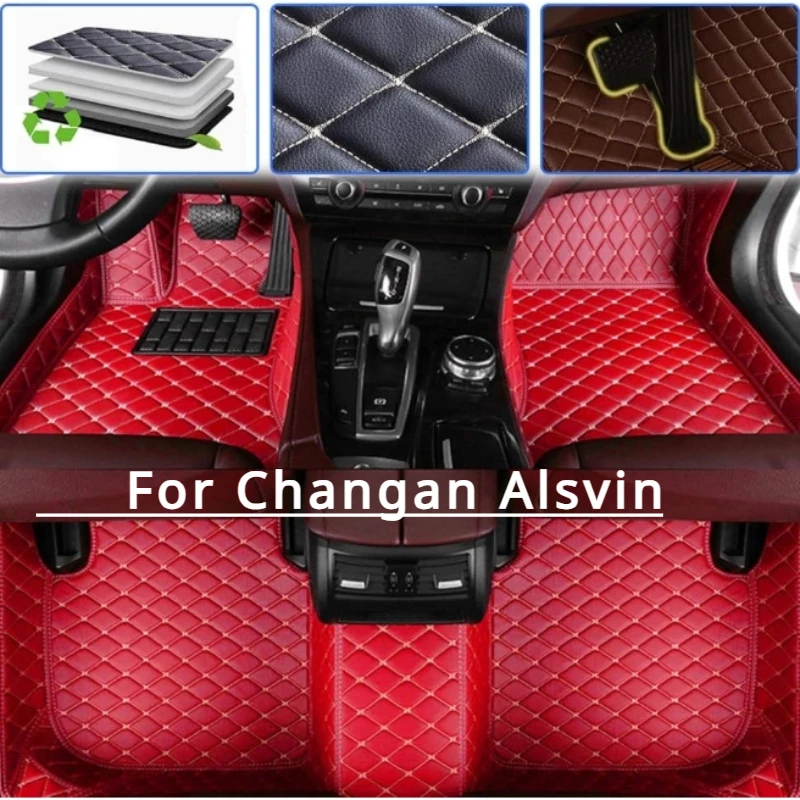 Custom For changan alsvin 2008-2024 Car Floor Mats 100% Interior Details Carpet Auto Accessories PU Automobile Rugs Foot Pads